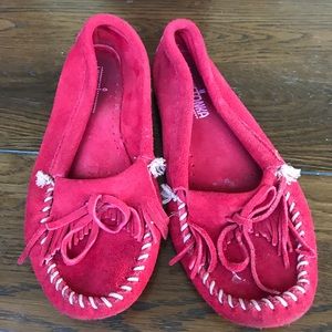 Red Minnetonka Moccacins